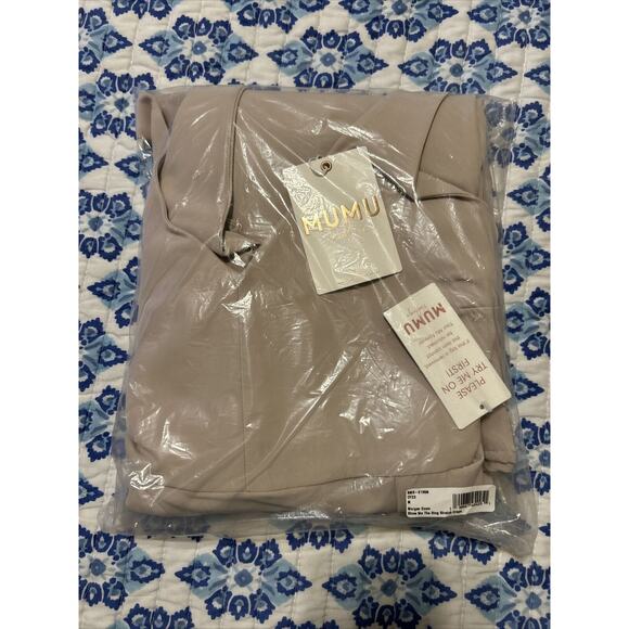 show me your mumu Morgan Gown Show Me The Ring Crepe Maxi Dress Sz M NEW *C9 - Picture 2 of 5